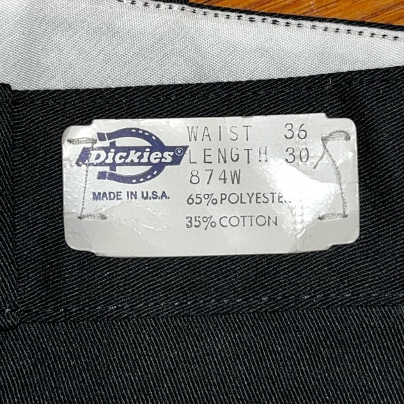 NOS Deadstock Dickies men’s 36X30 black work pants vintage made in USA - Picture 6 of 9